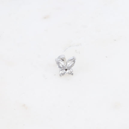 Piercing - papillon avec oxydes de zirconium