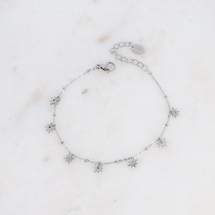 Bracelet - pampilles étoiles et chaîne avec boules