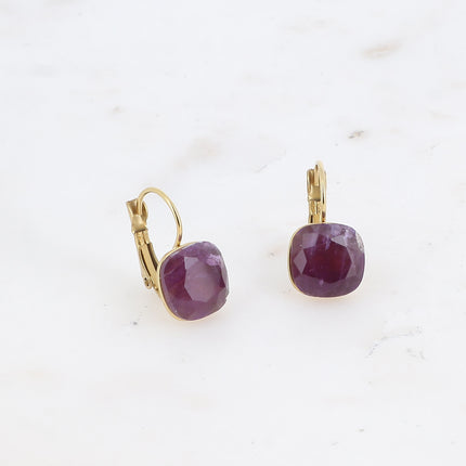 Boucles Béa Stone - pierre naturelle