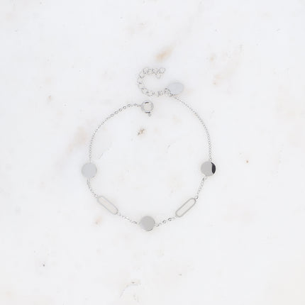 Bracelet Akasya - pastilles rondes et ovales allongés ajourés