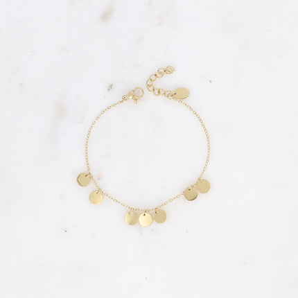 Bracelet - pampilles rondes plates