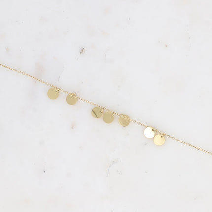 Bracelet - pampilles rondes plates