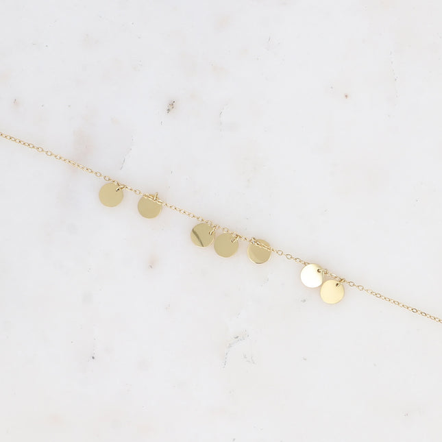 Bracelet - pampilles rondes plates