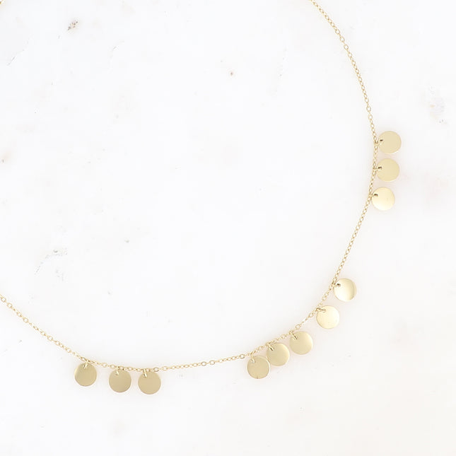 Collier - pampilles rondes plates