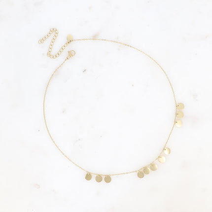 Collier - pampilles rondes plates