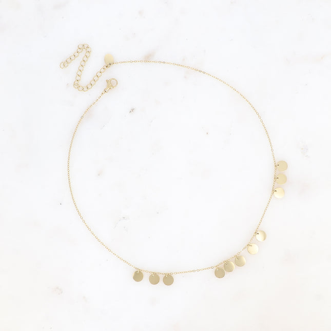 Collier - pampilles rondes plates