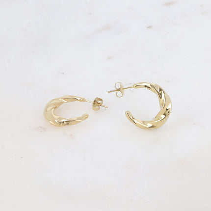 Hoop earrings - 23mm twisted ring
