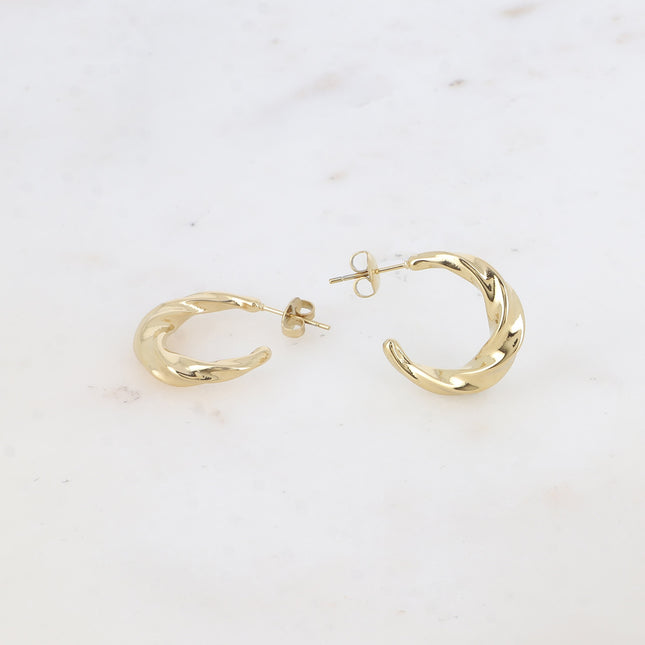 Hoop earrings - 23mm twisted ring