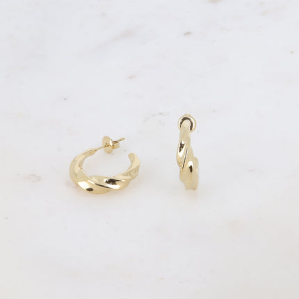 Hoop earrings - 23mm twisted ring