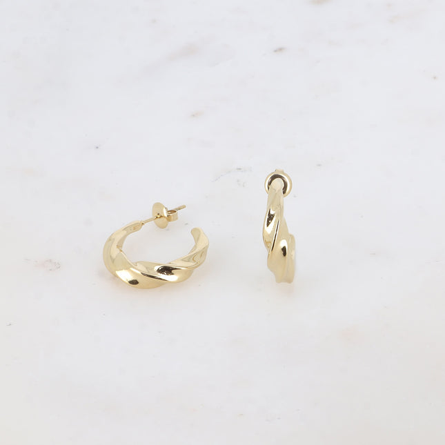 Hoop earrings - 23mm twisted ring