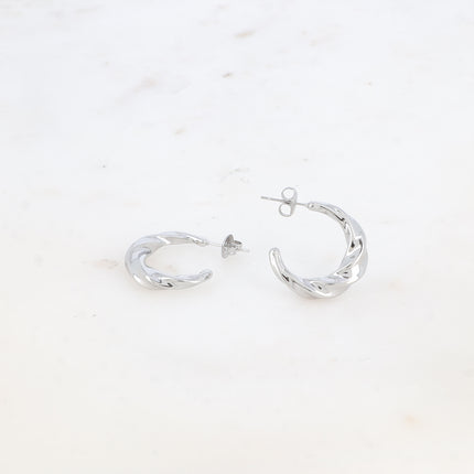 Hoop earrings - 23mm twisted ring