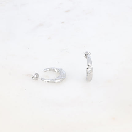 Hoop earrings - 23mm twisted ring