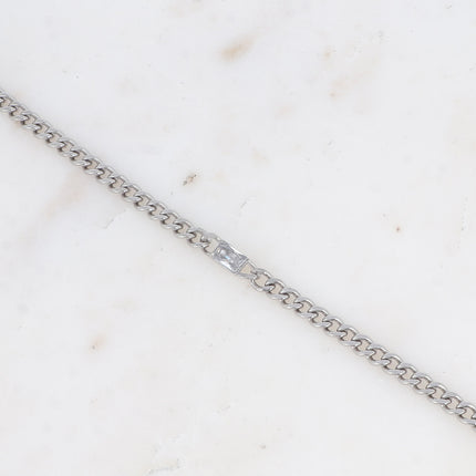 Bracelet - maille gourmette et cristal rectangulaire