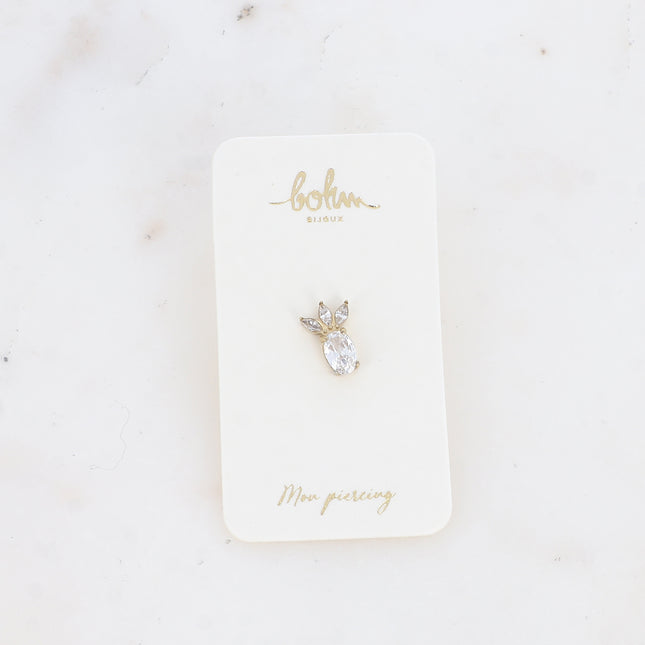 Piercing - ananas en cristaux