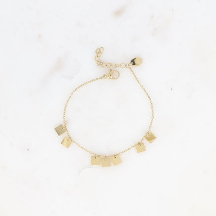 Bracelet - pampilles carrées plates
