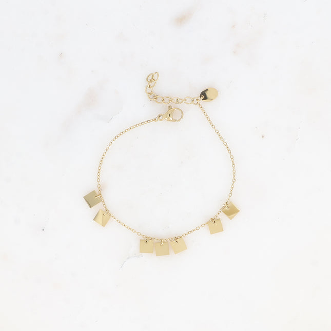 Bracelet - pampilles carrées plates