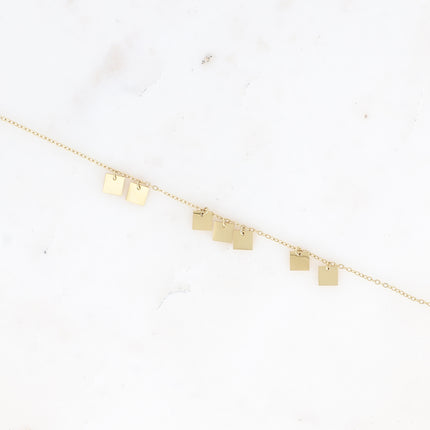 Bracelet - pampilles carrées plates