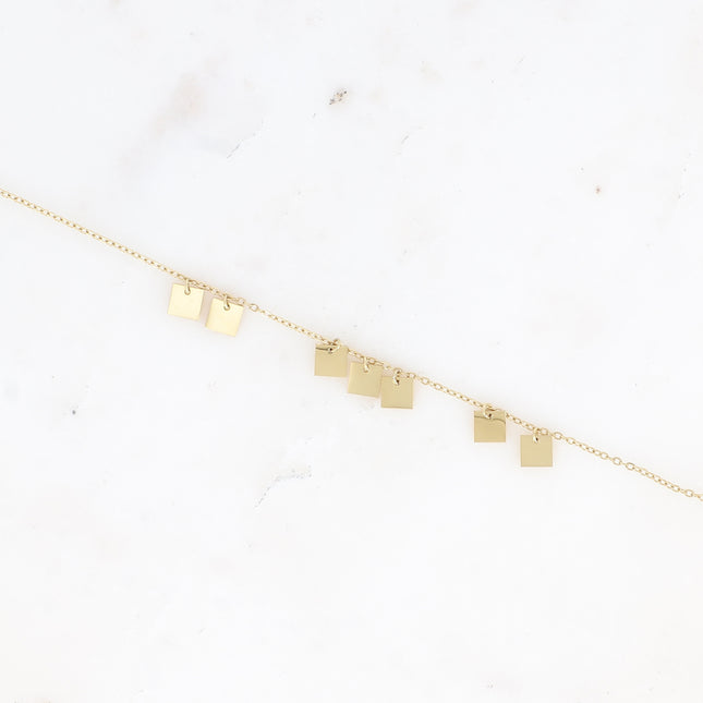 Bracelet - pampilles carrées plates