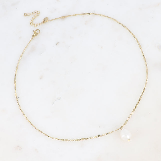 Collier Elane - pendentif en perle d'eau douce