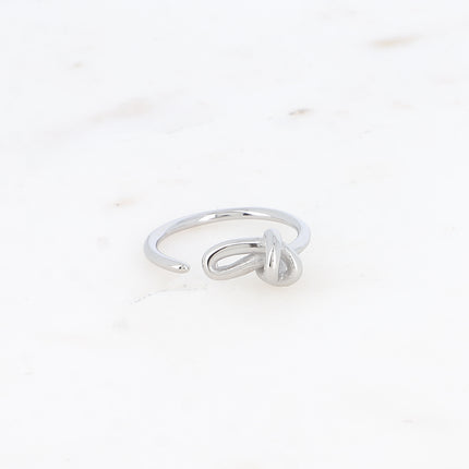 Bague - fine et ouverte, noeud sur le côté