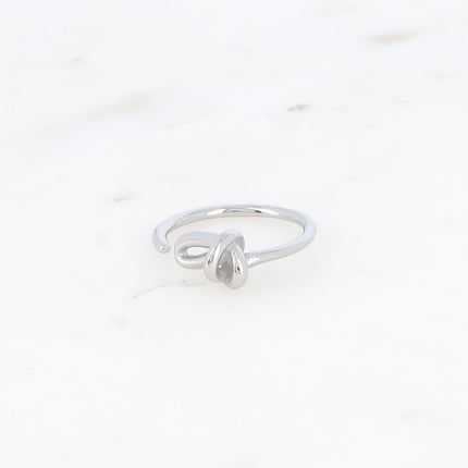 Bague - fine et ouverte, noeud sur le côté
