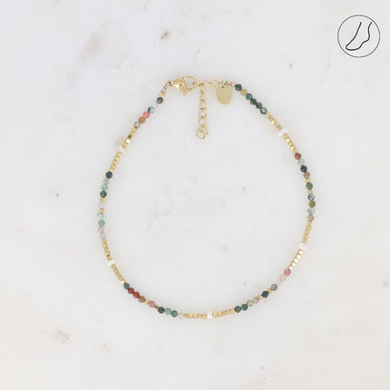 Bracelet de cheville Bracéline avec pierres naturelles