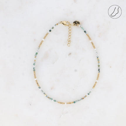 Bracelet de cheville Bracéline avec pierres naturelles