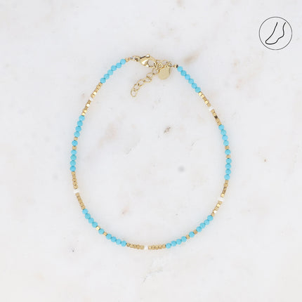 Bracelet de cheville Bracéline avec pierres naturelles