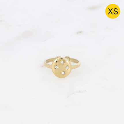 Bague Pluivioa XS - rond, étoiles et oxydes de zirconium