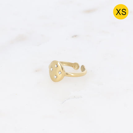 Bague Pluivioa XS - rond, étoiles et oxydes de zirconium