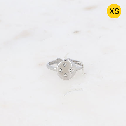 Bague Pluivioa XS - rond, étoiles et oxydes de zirconium