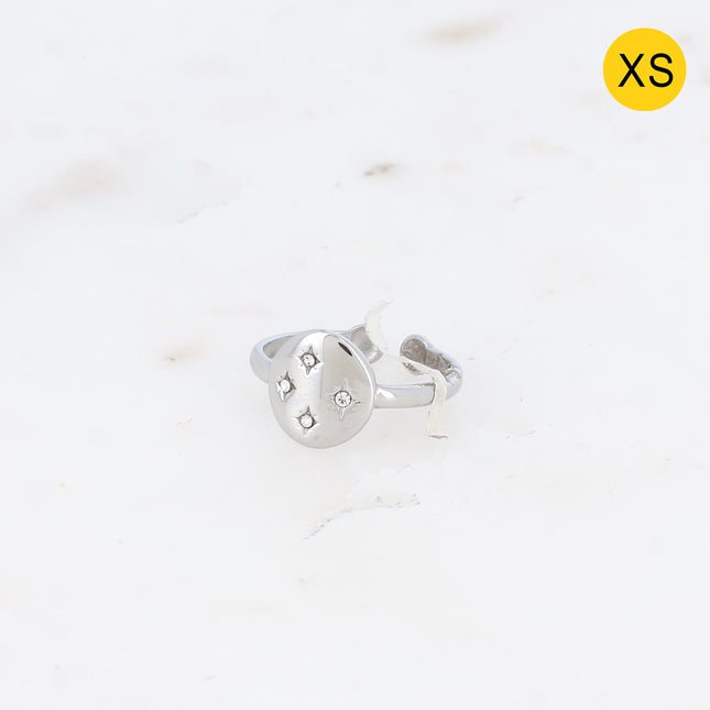 Bague Pluivioa XS - rond, étoiles et oxydes de zirconium