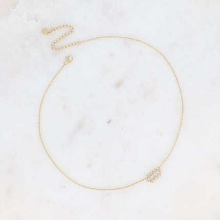 Collier - pendentif 4 cristaux en amande