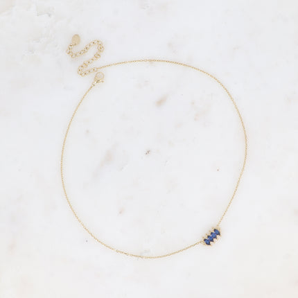 Collier - pendentif 4 cristaux en amande