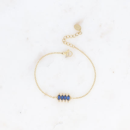 Bracelet - pendentif 4 cristaux en amande