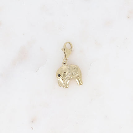 Charm - pampille éléphant avec oxydes de zirconium