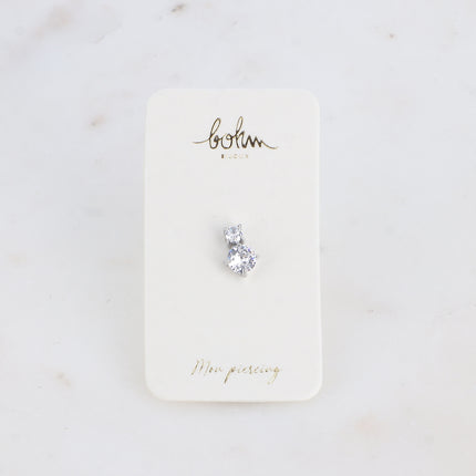 Piercing - double cristal rond