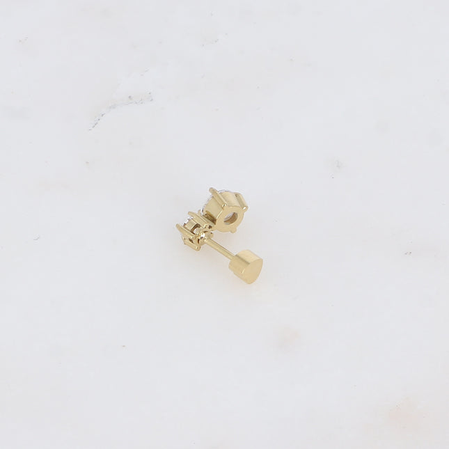 Piercing - double cristal rond