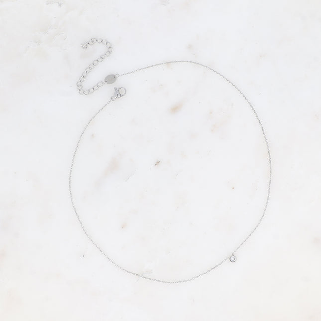 Collier - ras de cou avec petit oxyde de zirconium