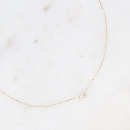 Collier - cristal rectangulaire