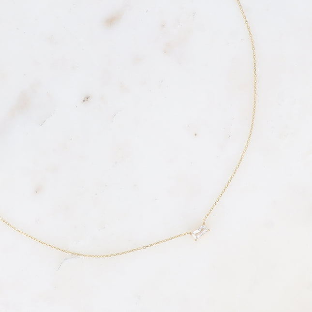 Collier - cristal rectangulaire