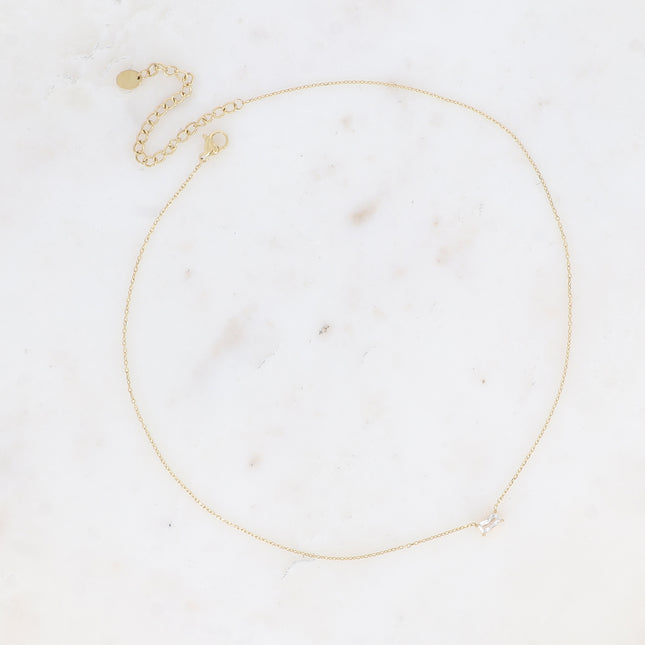 Collier - cristal rectangulaire