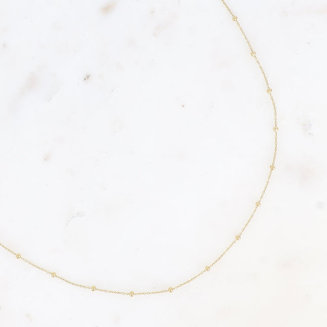 Collier - chaîne avec boules 50+5CM