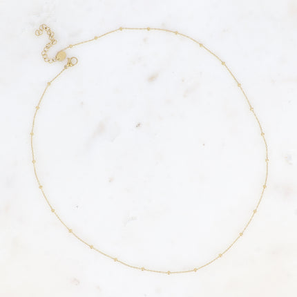 Collier - chaîne avec boules 50+5CM