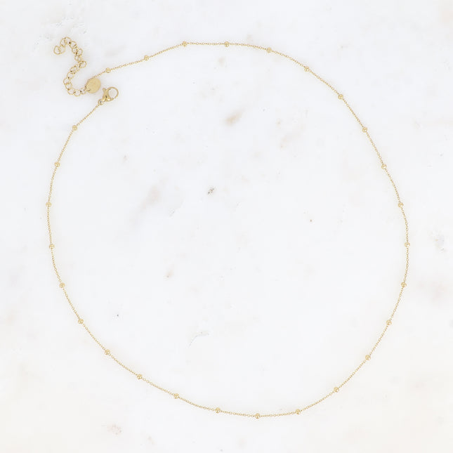 Collier - chaîne avec boules 50+5CM