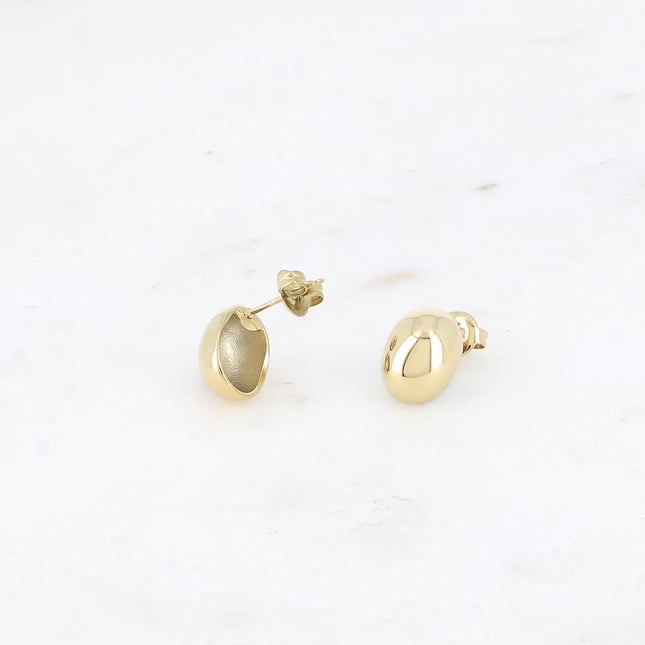 Small oval stud earrings