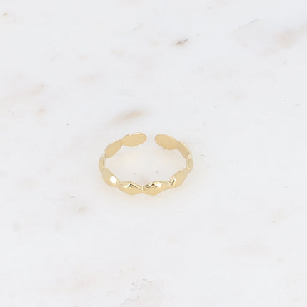 Bague fine Shajeni - motif géométrique dentelé