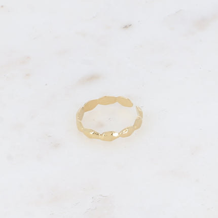 Bague fine Shajeni - motif géométrique dentelé