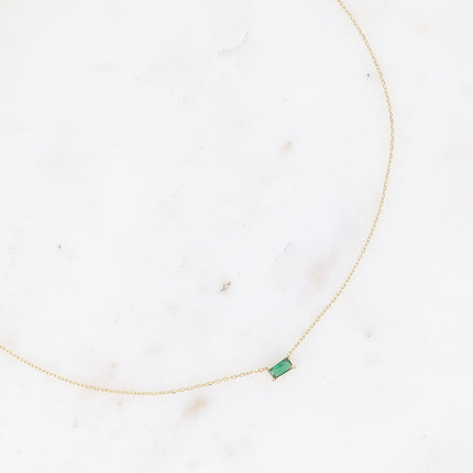 Collier - cristal rectangulaire