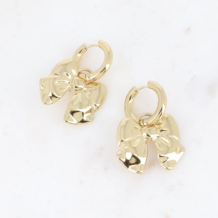 Créoles Danica L - noeud papillon pendant